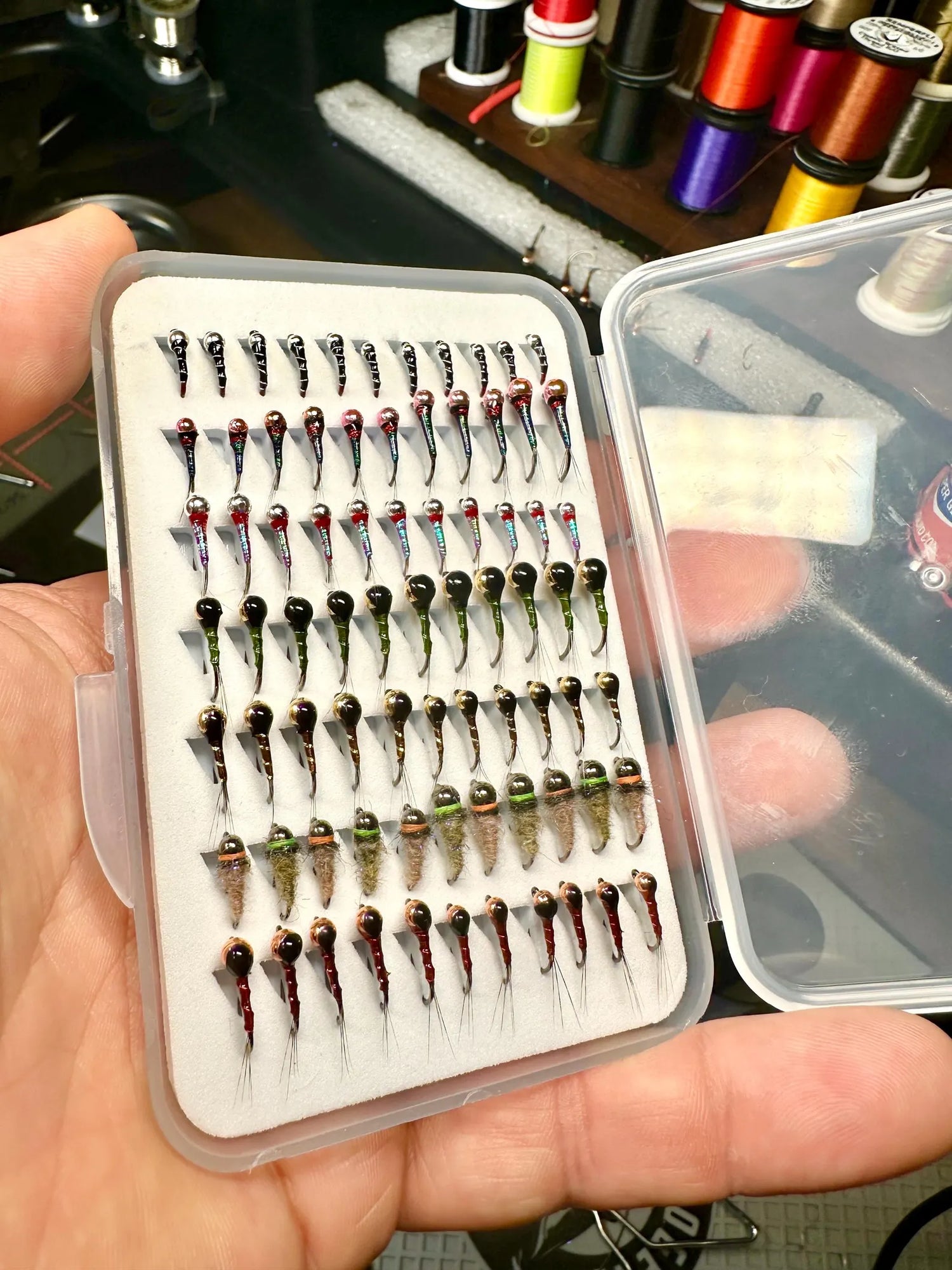 Custom Loaded Slim Fly Box (77 Flies) - Perdigons & Euro Nymphs