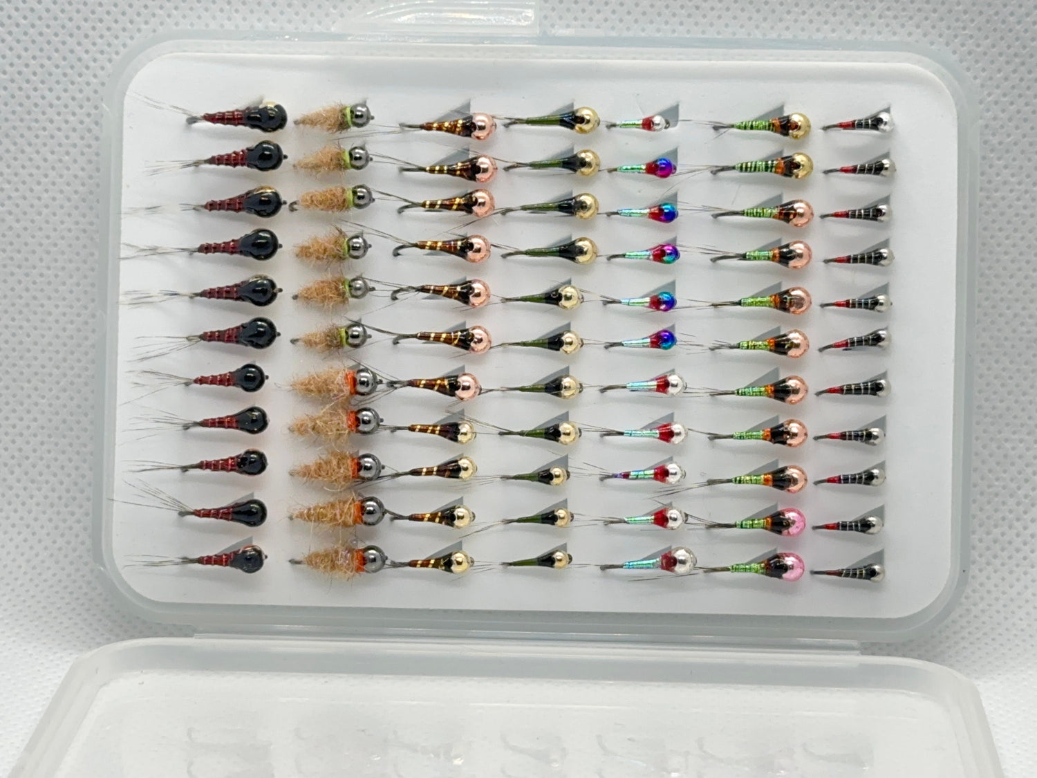 Custom Loaded Slim Fly Box (77 Flies) - Perdigons & Euro Nymphs