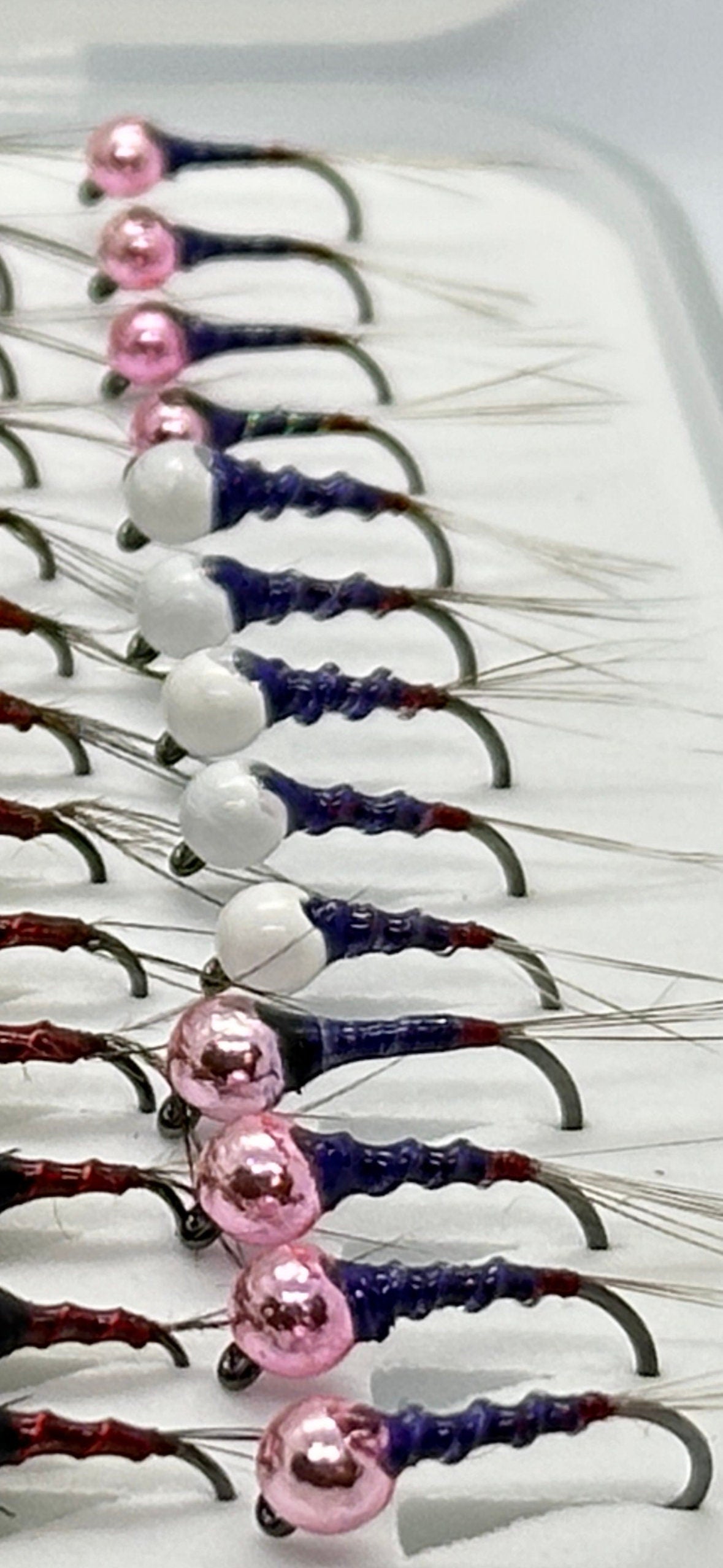Purple Ribbed Perdigons (2 flies)
