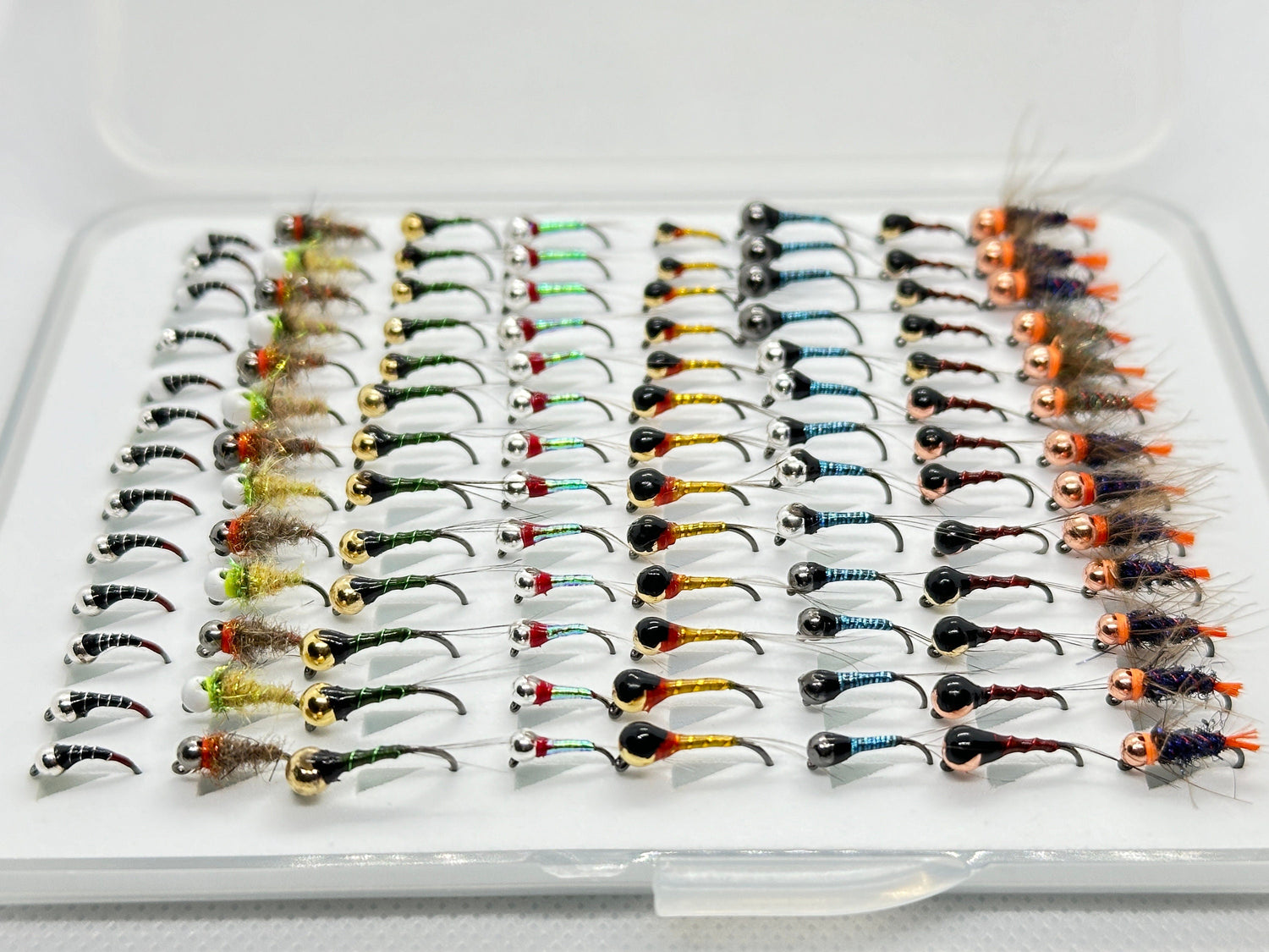 Custom Loaded Slim Fly Box (104 Flies) - Perdigons & Euro Nymphs
