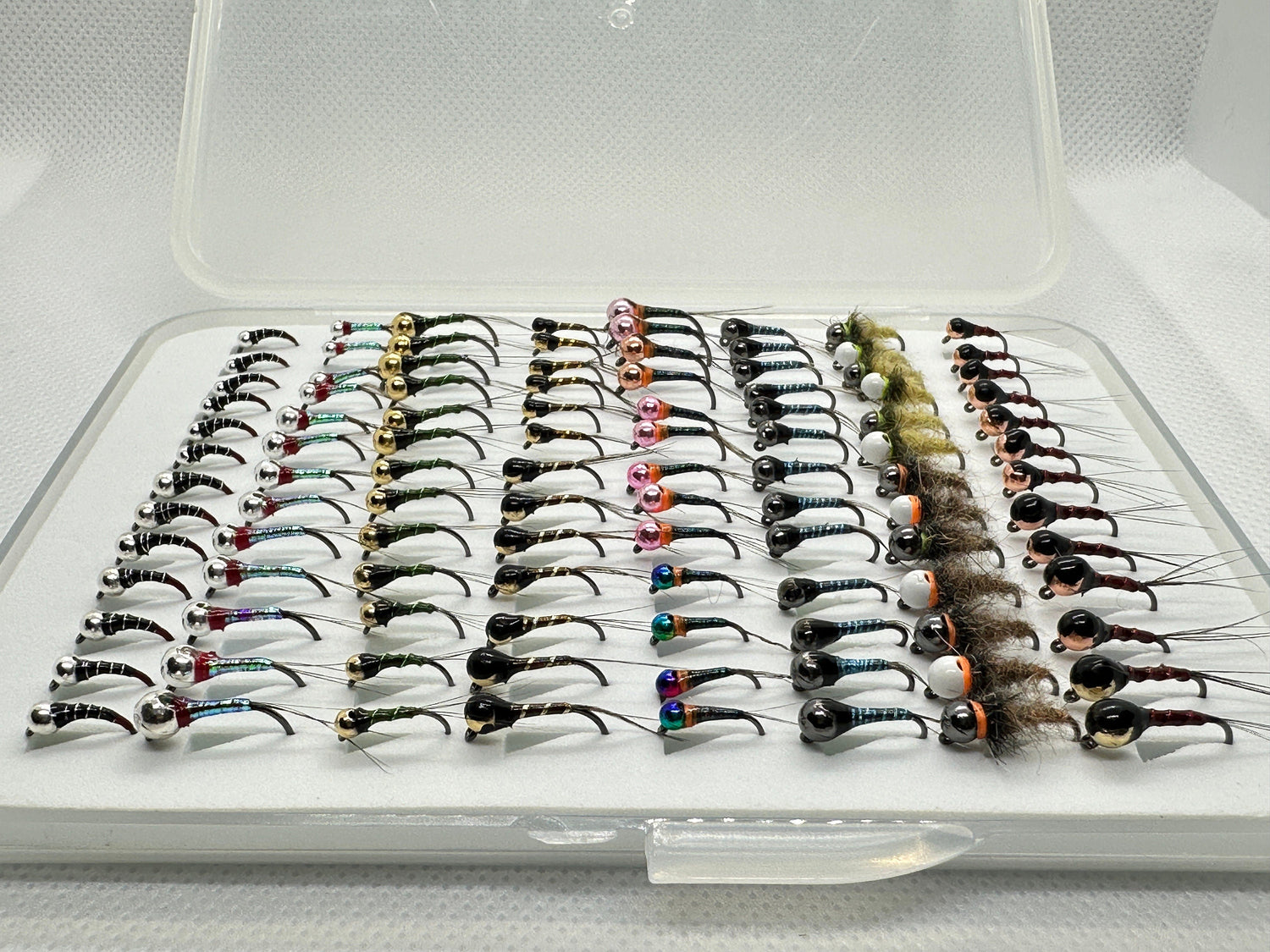 Custom Loaded Slim Fly Box (104 Flies) - Perdigons & Euro Nymphs