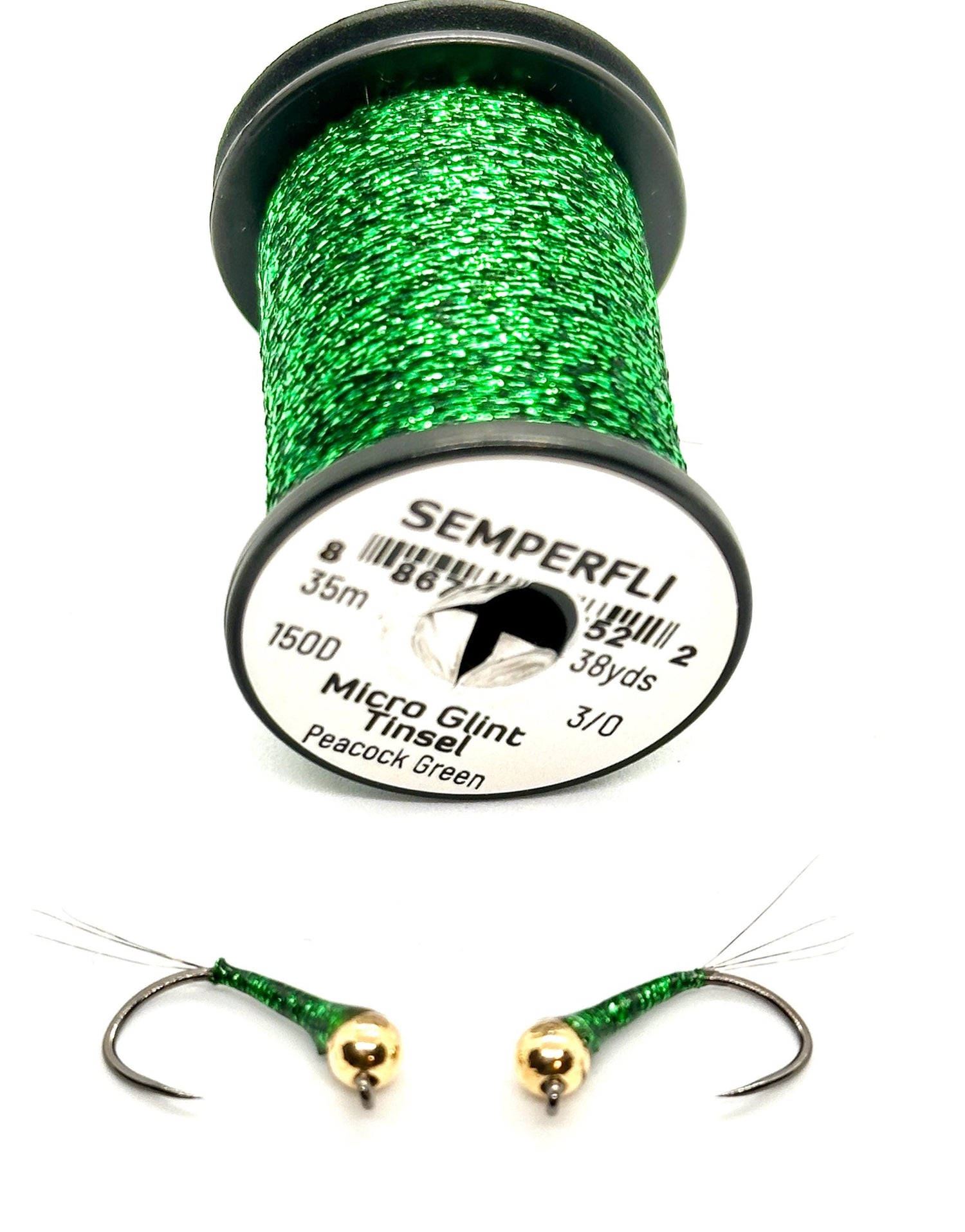 MGT Micro Glint Tinsel Perdigons (2 flies)