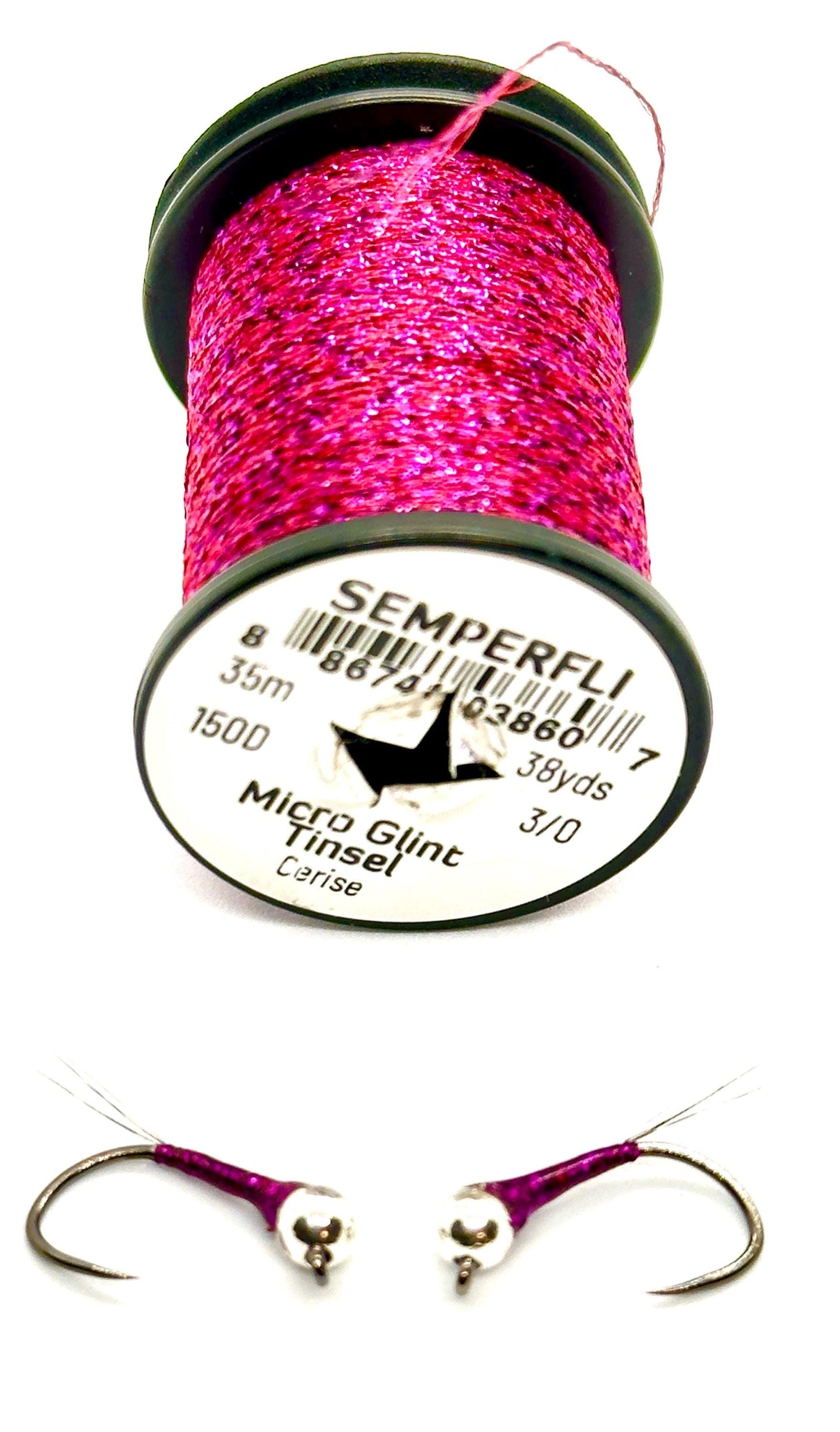 MGT Micro Glint Tinsel Perdigons (2 flies)